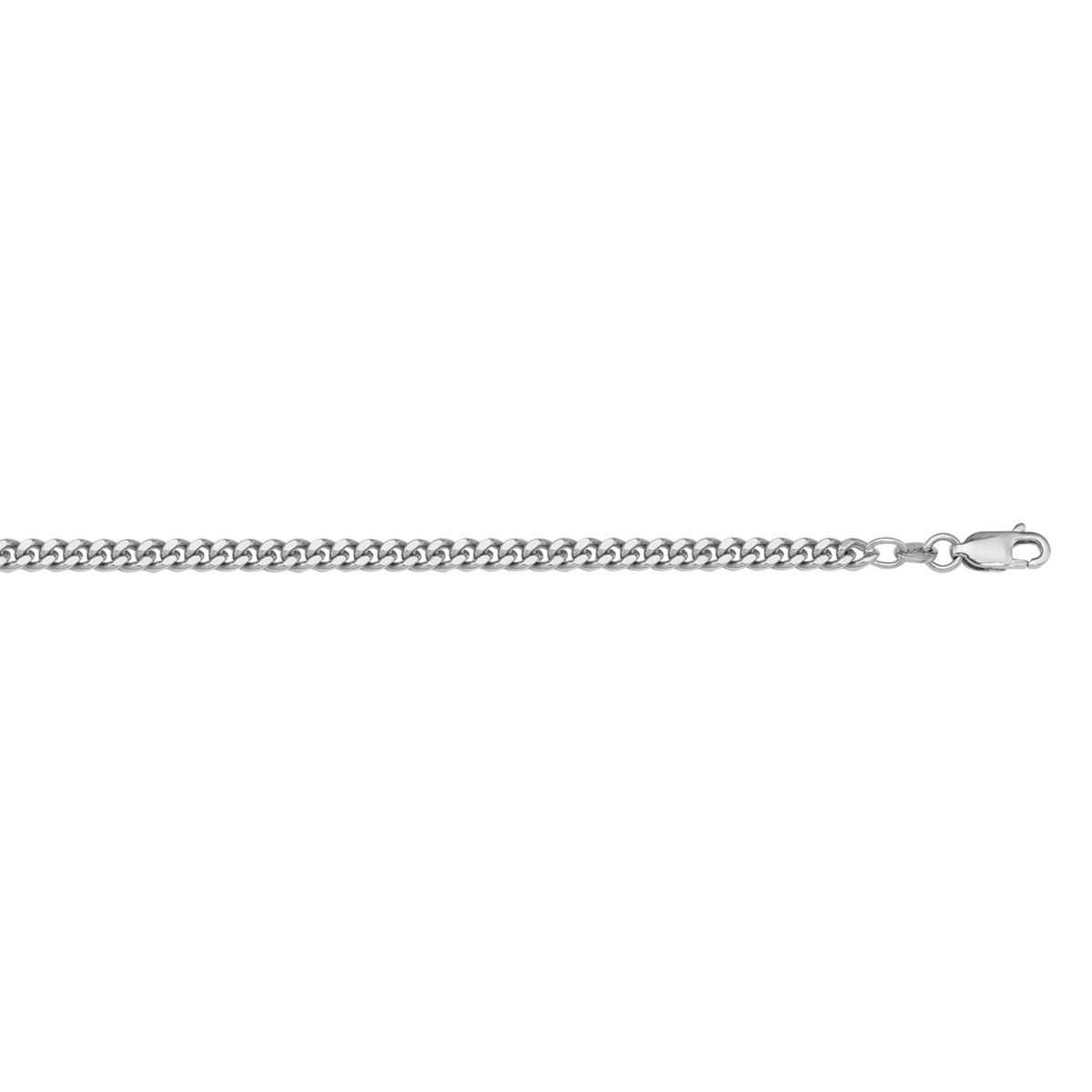 CCRB01, Gold Chain, Curb, White Gold, 1.0 to 1.8 mm