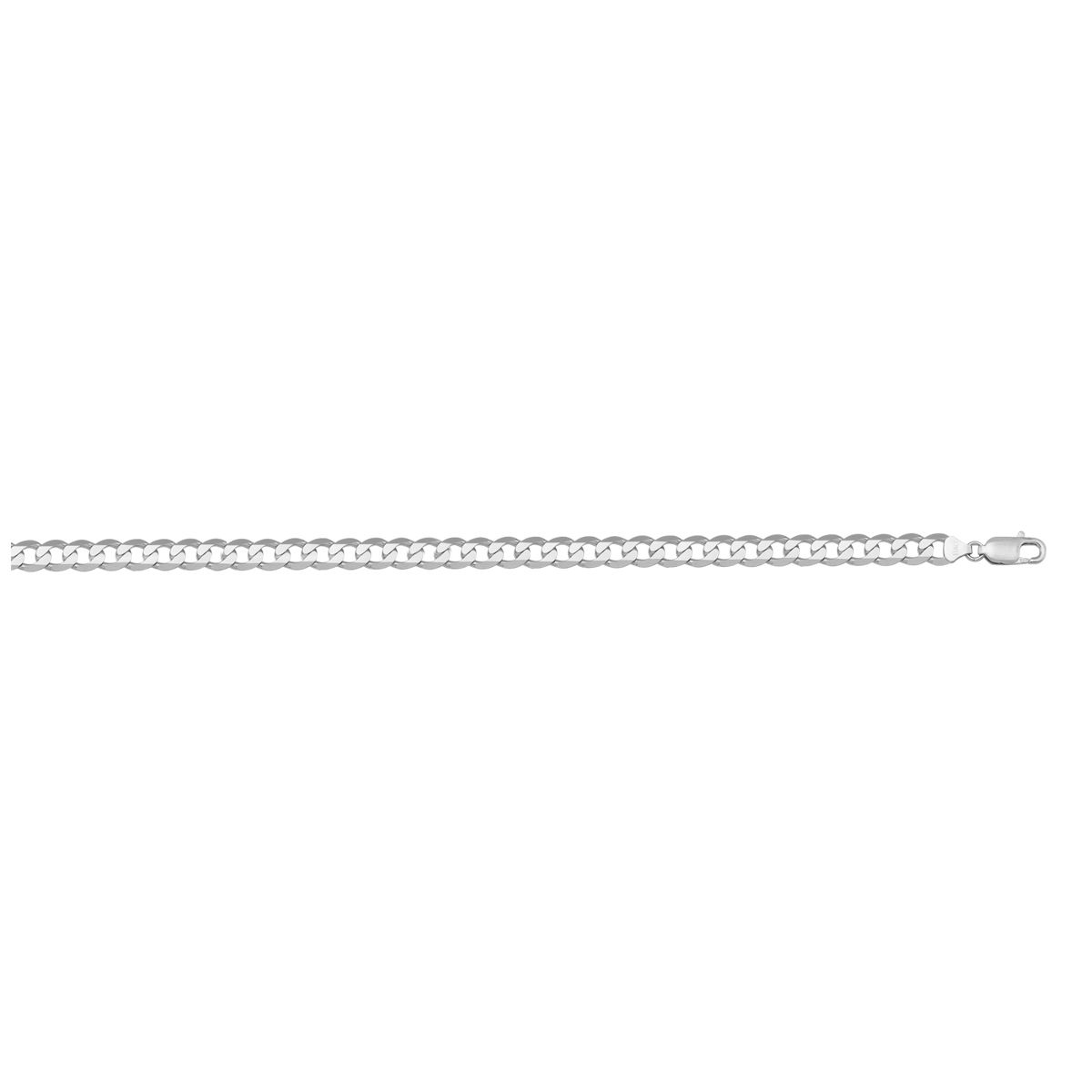 CCRB04, Gold Bracelet, Open Curb, White Gold