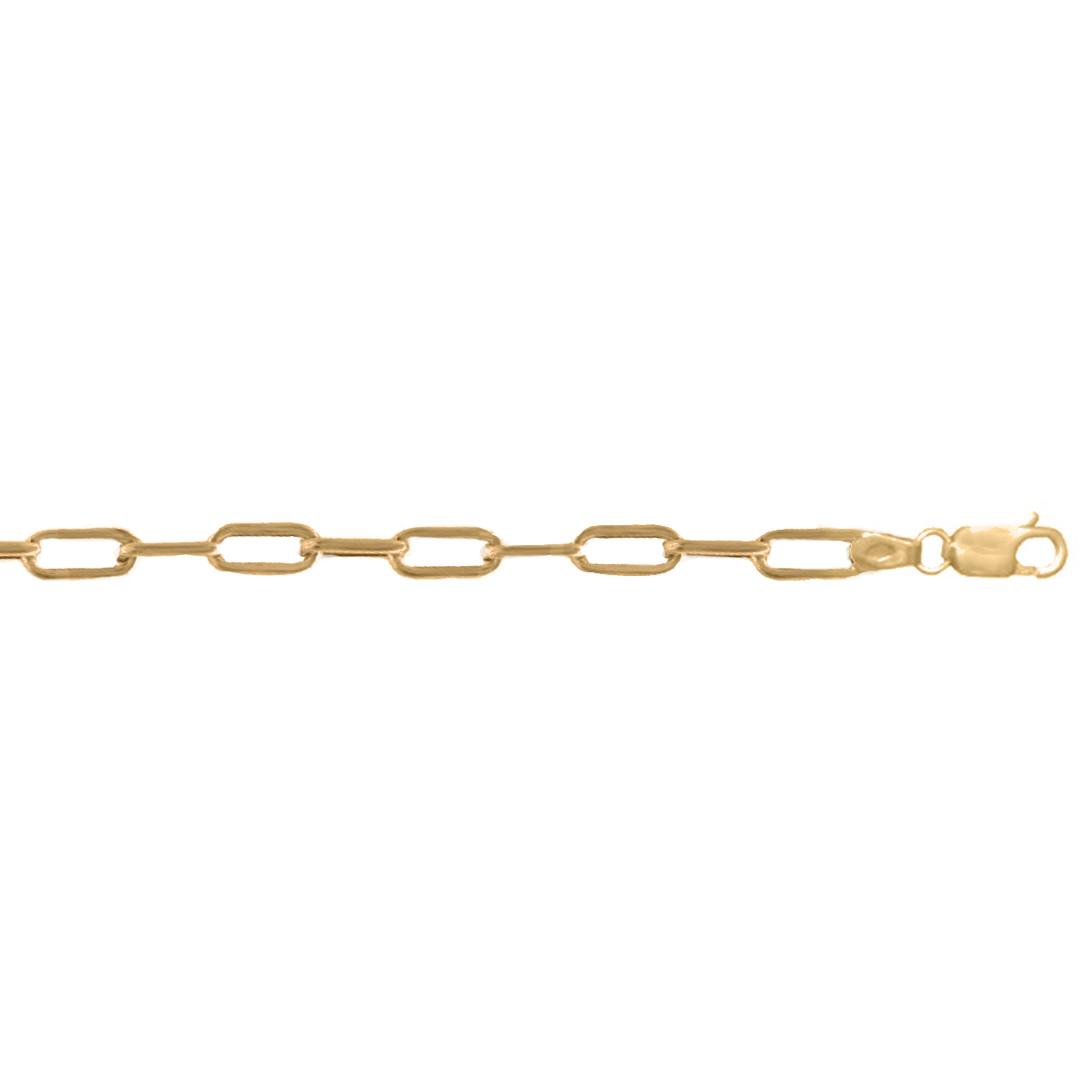 CPCLP02, Gold Chain, Paper Clip, Yellow Gold