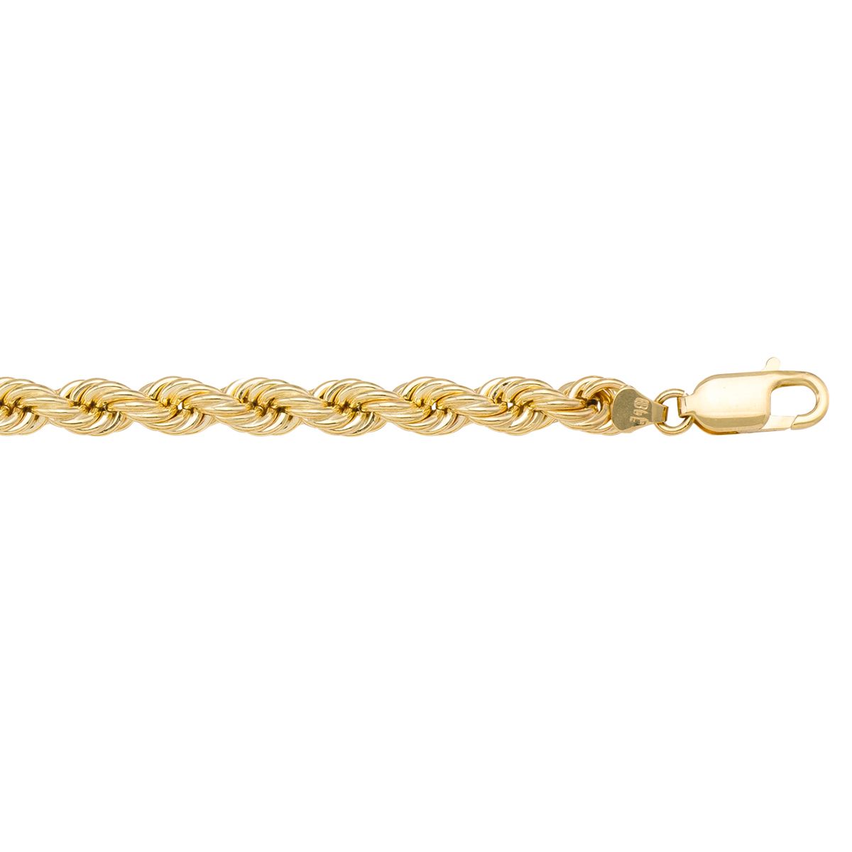 CROP01, Gold Chain, Hollow Rope, Yellow Gold