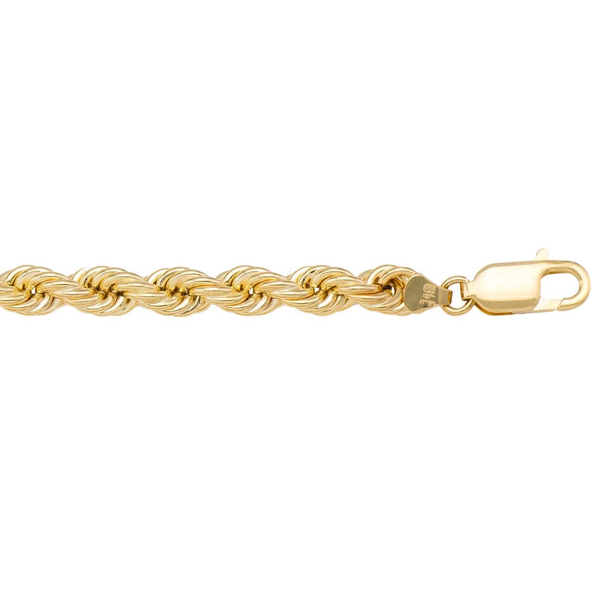 CROP01, Gold Chain, Hollow Rope, Yellow Gold