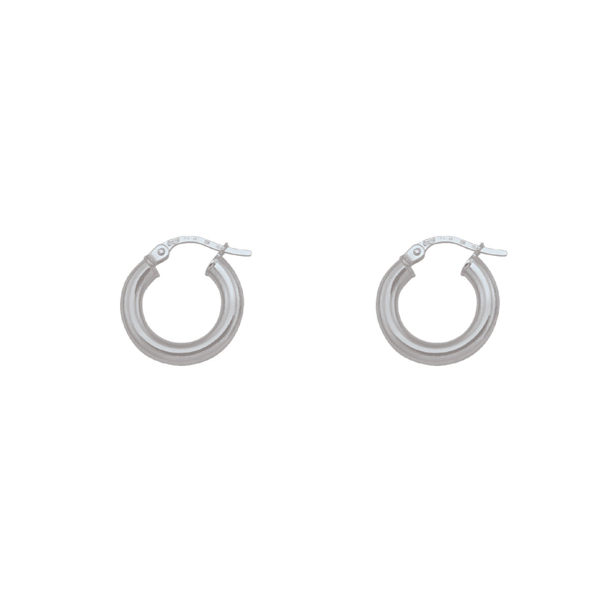 EH0103,  Gold Earrings, Hoops, 3 mm Tubing
