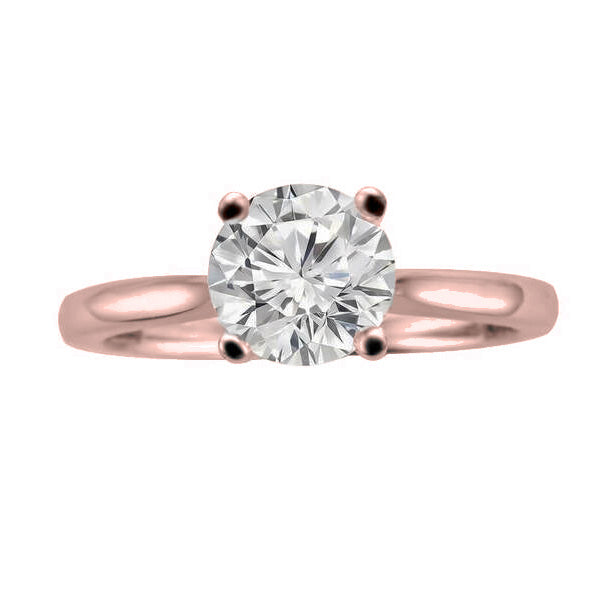 ERS0111, Gold Solitaire Engagement Ring, Setting Only