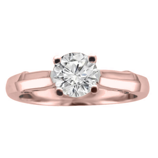 ERS0112, Gold Solitaire Engagement Ring, Setting Only