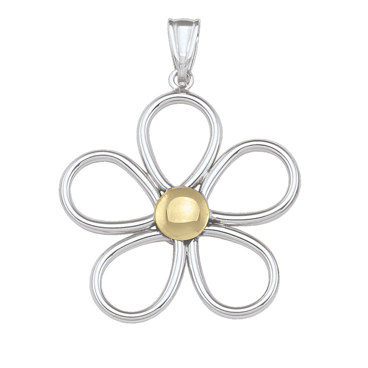 P0103, Gold Pendant, Flower