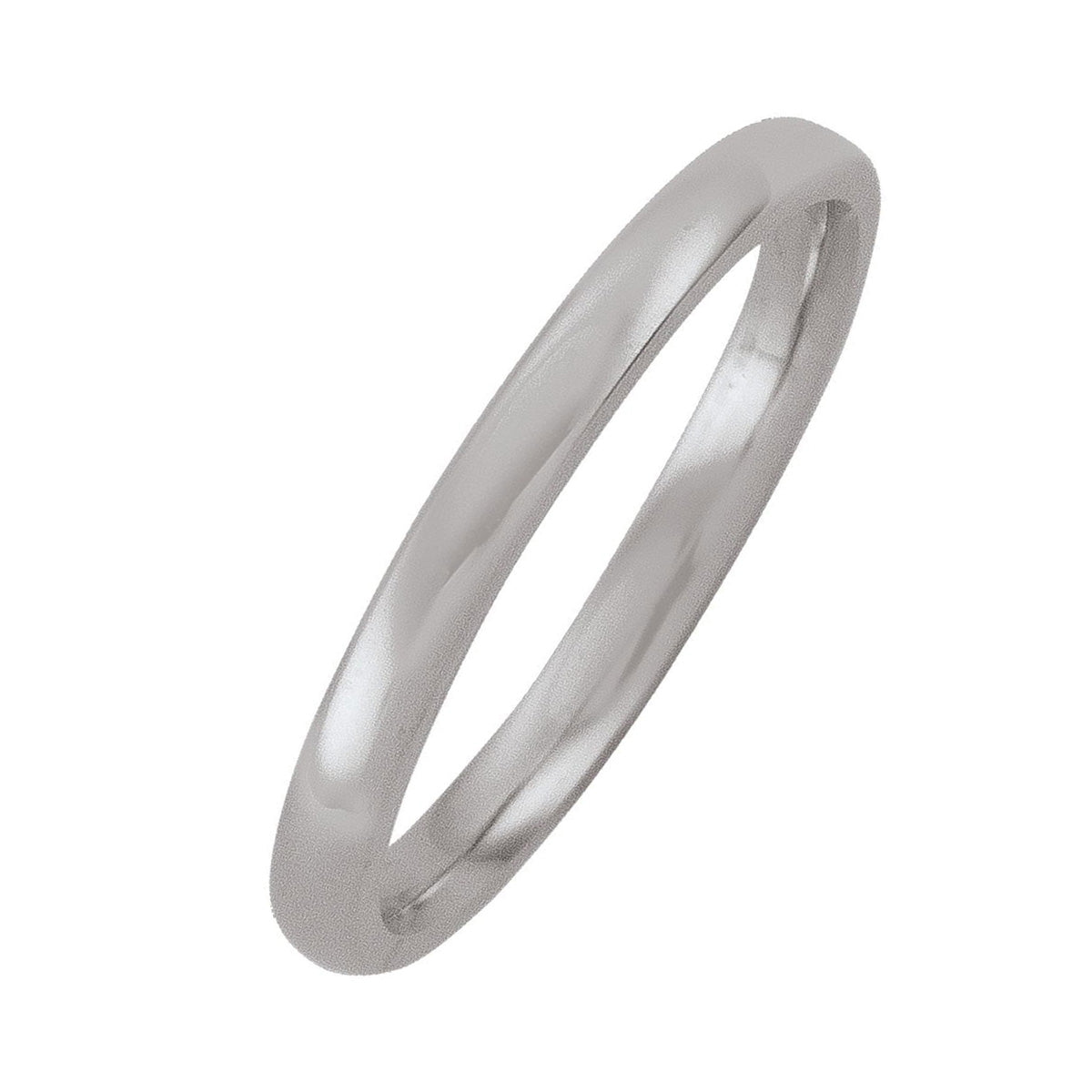 WB0102A, Gold Wedding Band, 2 mm, Domed Top, Inside Comfort Fit