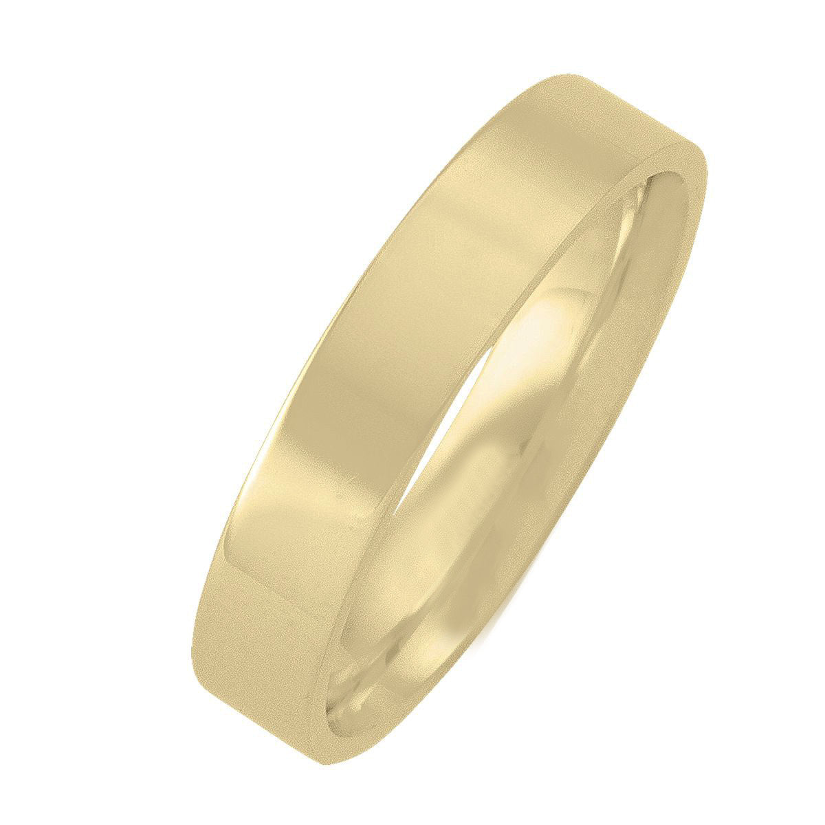 WB0103B, Gold Wedding Band, 3 mm, Flat Top, Inside Comfort Fit