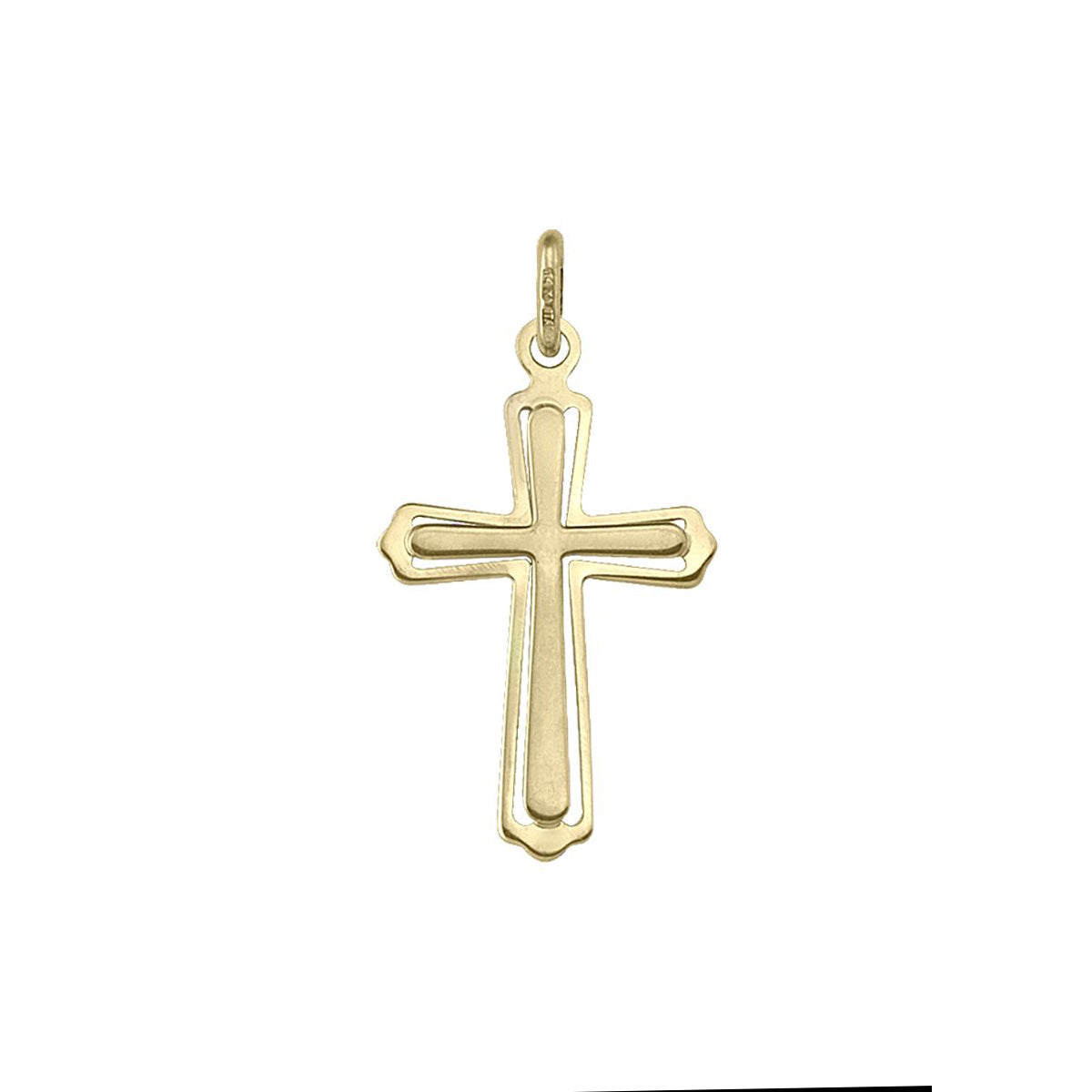 X0408, Gold Cross, Layered Design