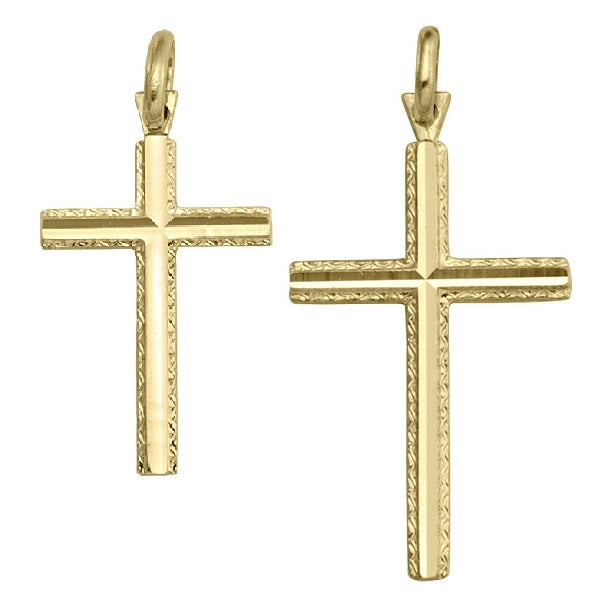 X0410, Gold Cross, Beveled Design